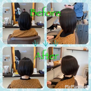 before＆after☆ボブパーマ